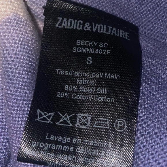 Zadig & Voltaire Becky Ombre Dress Sz S Silk/Cotton - Picture 4 of 4